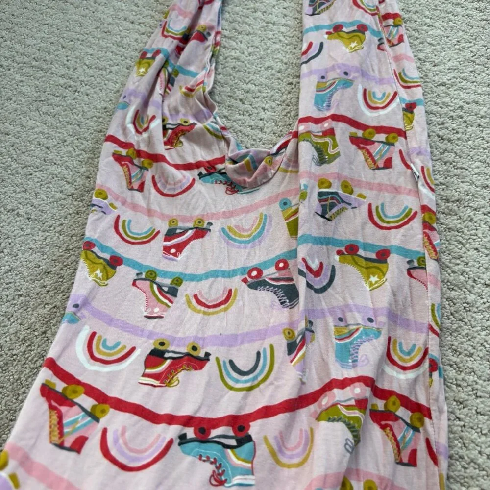 Little Sleepies pink retro roller bamboo pajamas